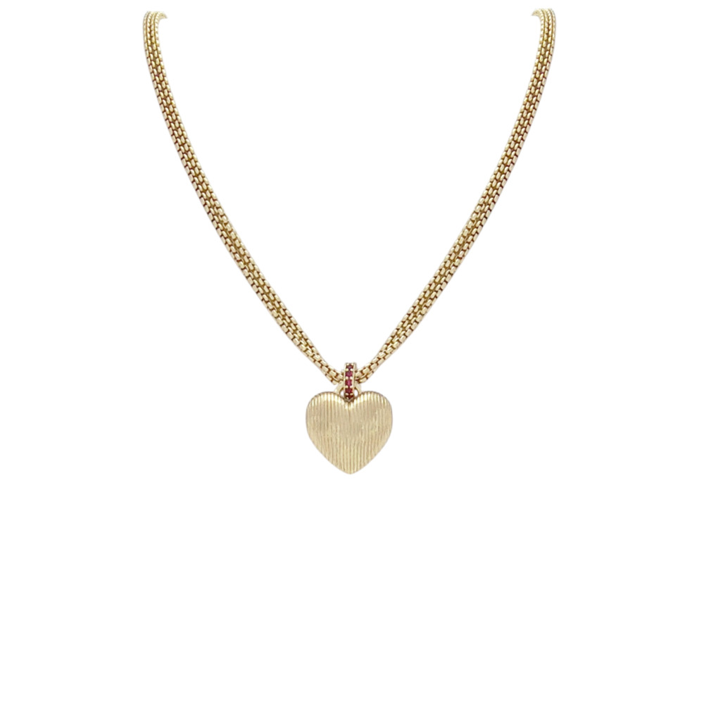 ROXANNE ASSOULIN The Textured Heart Necklace